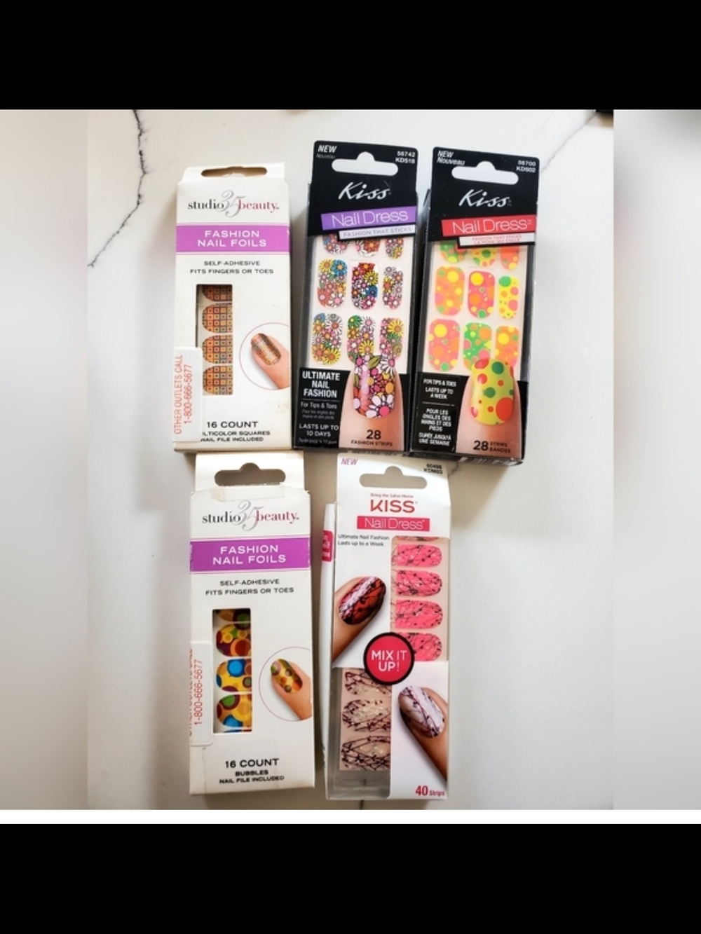 10 Pack Of Nail Decals Stickers